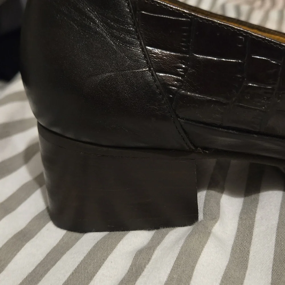 Rangoni Dark Brown Croc-Embossed Loafers Size 8‎ 1/2 - Picture 6 of 7